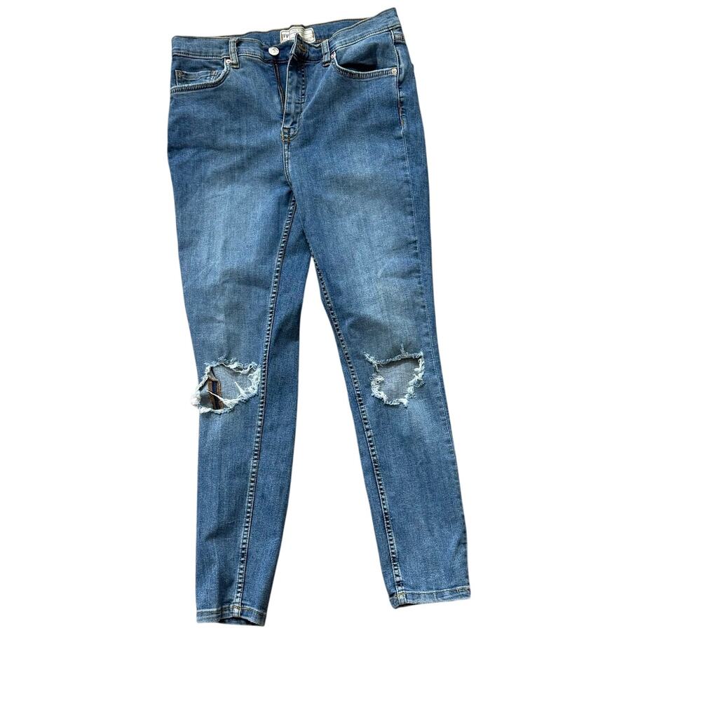 Free People Distressed Skinny Jeans Size 30 Casual Stretch